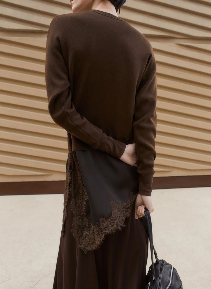 مانجو Jumper with lace detail